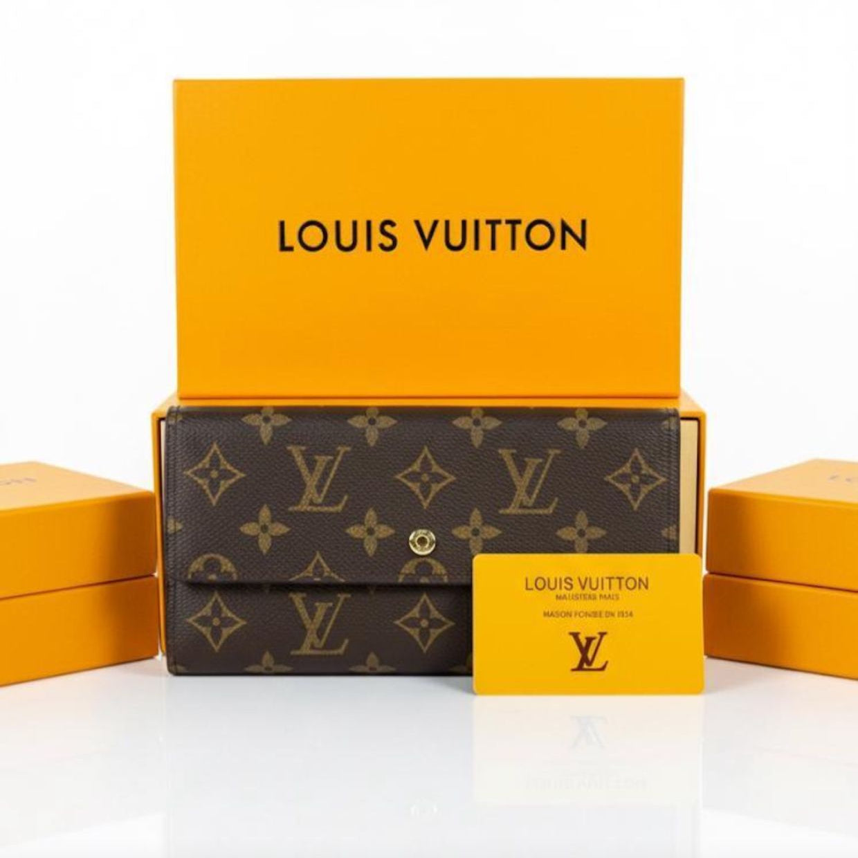 Louis Vuitton Monogram Bifold Wallet – Authentic Brown Monogram Canvas Leather