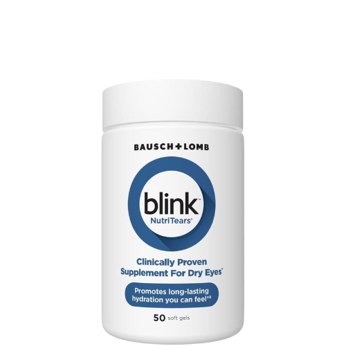 Blink NutriTears Dry Eye Supplement | Lutein, Zeaxanthin & Vitamin D | Clinically Tested Support for Eye Hydration & Comfort | 50 Softgels